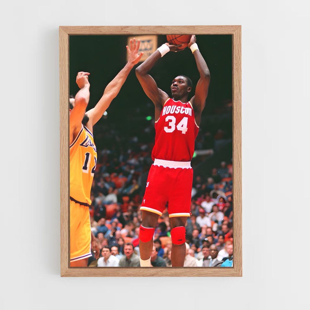 ap-hakeem olajuwon-7 cadre Bois clair