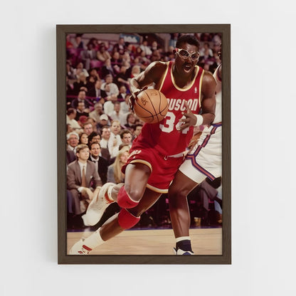 ap-hakeem olajuwon-8 cadre Bois foncé