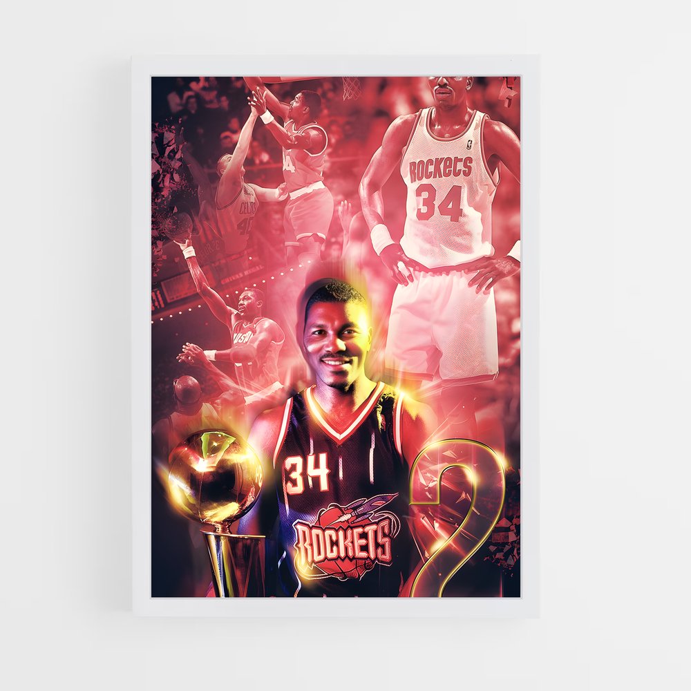 ap-hakeem olajuwon-9 cadre Blanc