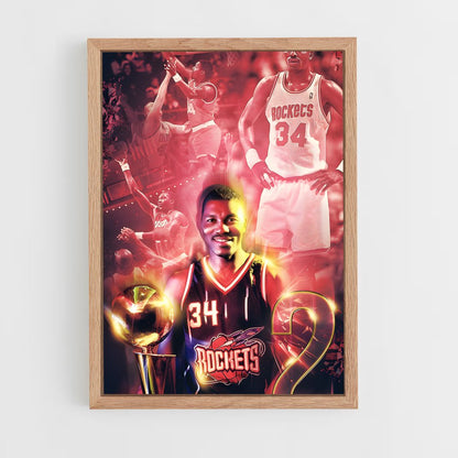 ap-hakeem olajuwon-9 cadre Bois clair