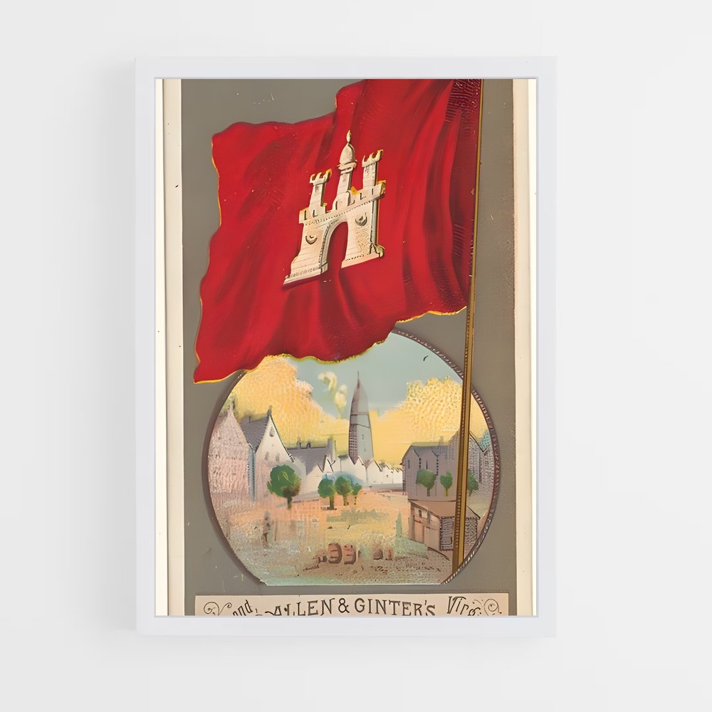 ap-hamburg flag-2 cadre Blanc
