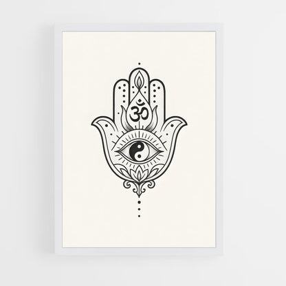 ap-hamsa hand-1 cadre Blanc