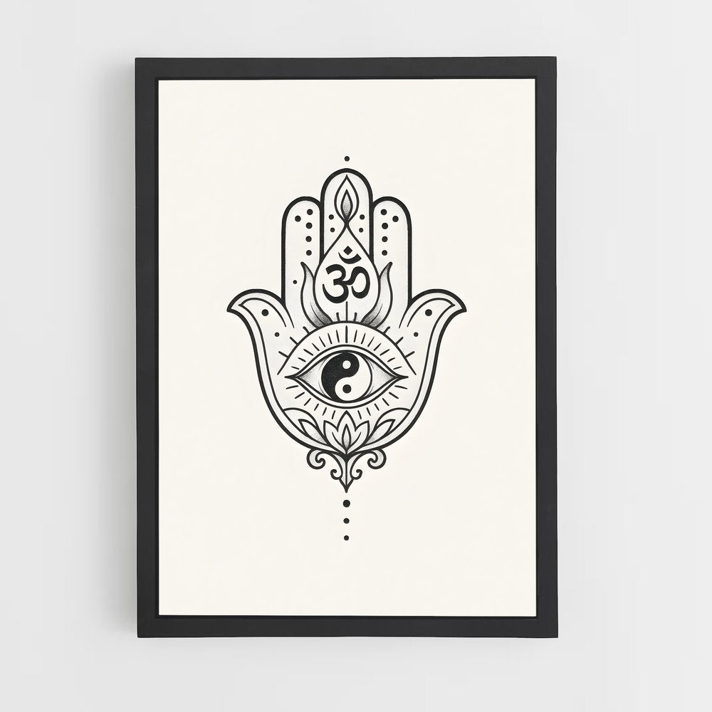 ap-hamsa hand-1 cadre Noir