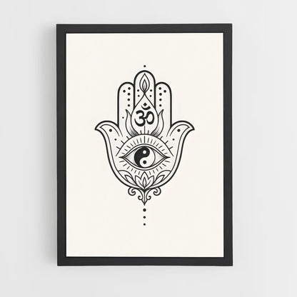 ap-hamsa hand-1 cadre Noir