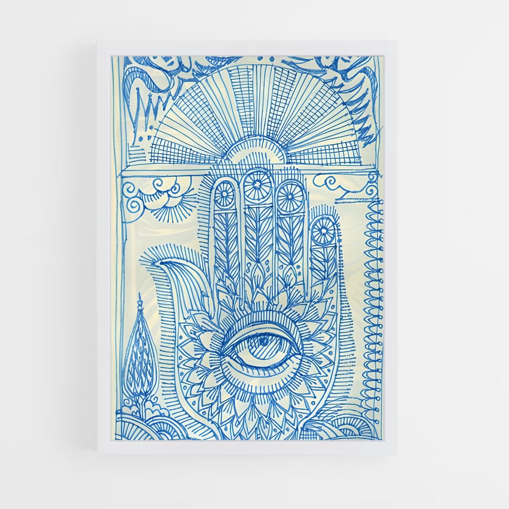 ap-hamsa hand-2 cadre Blanc