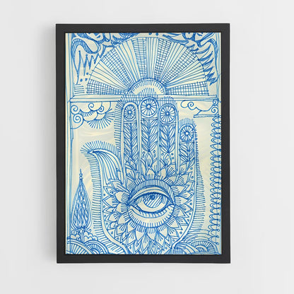 ap-hamsa hand-2 cadre Noir
