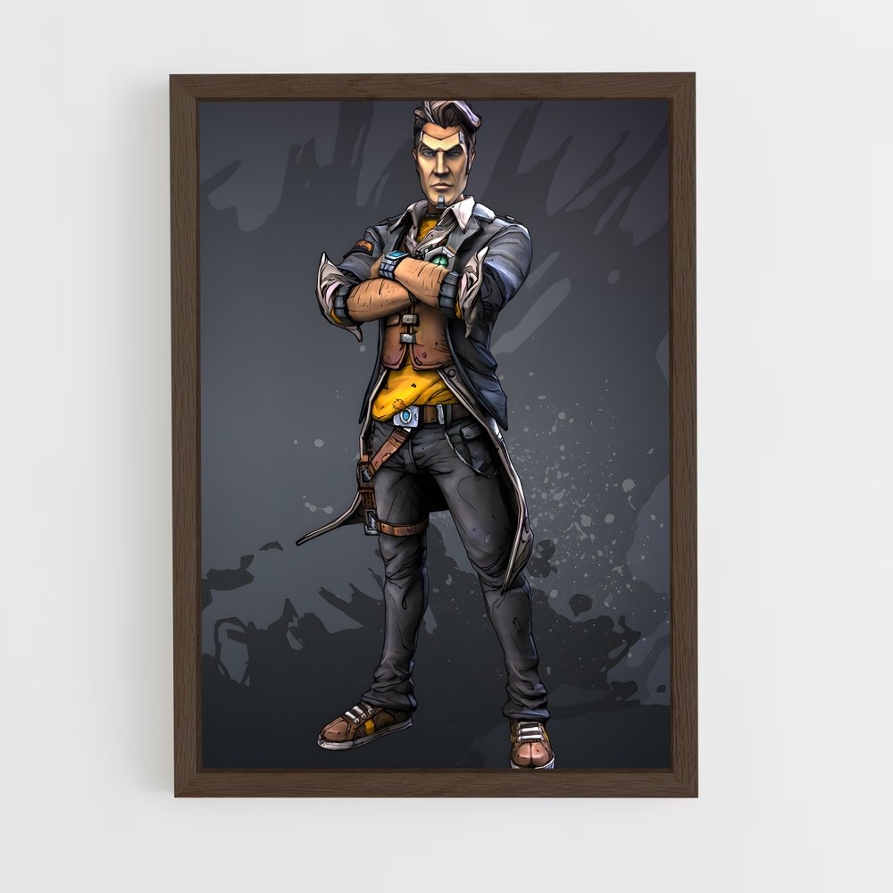 ap-handsome jack-1 cadre Bois foncé