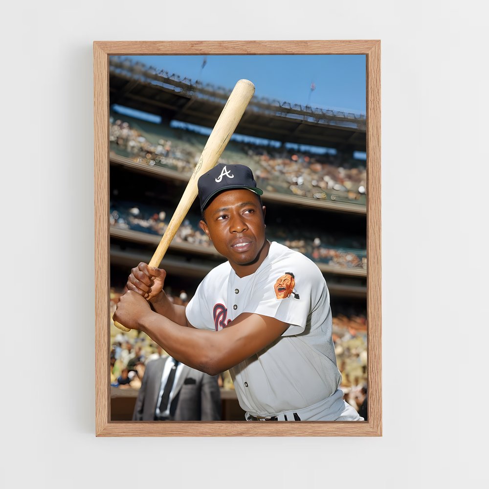 ap-hank aaron-1 cadre Bois clair