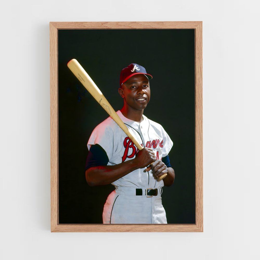 ap-hank aaron-2 cadre Bois clair
