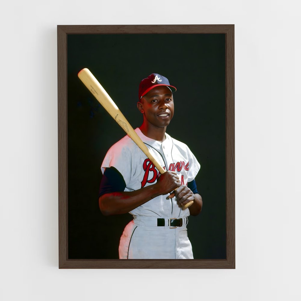 ap-hank aaron-2 cadre Bois foncé