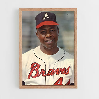 ap-hank aaron-3 cadre Bois clair