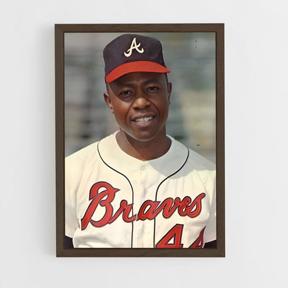 ap-hank aaron-3 cadre Bois foncé