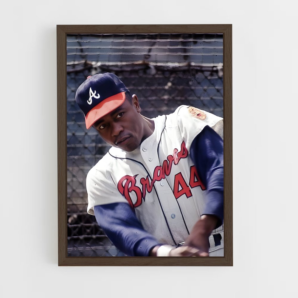 ap-hank aaron-5 cadre Bois foncé
