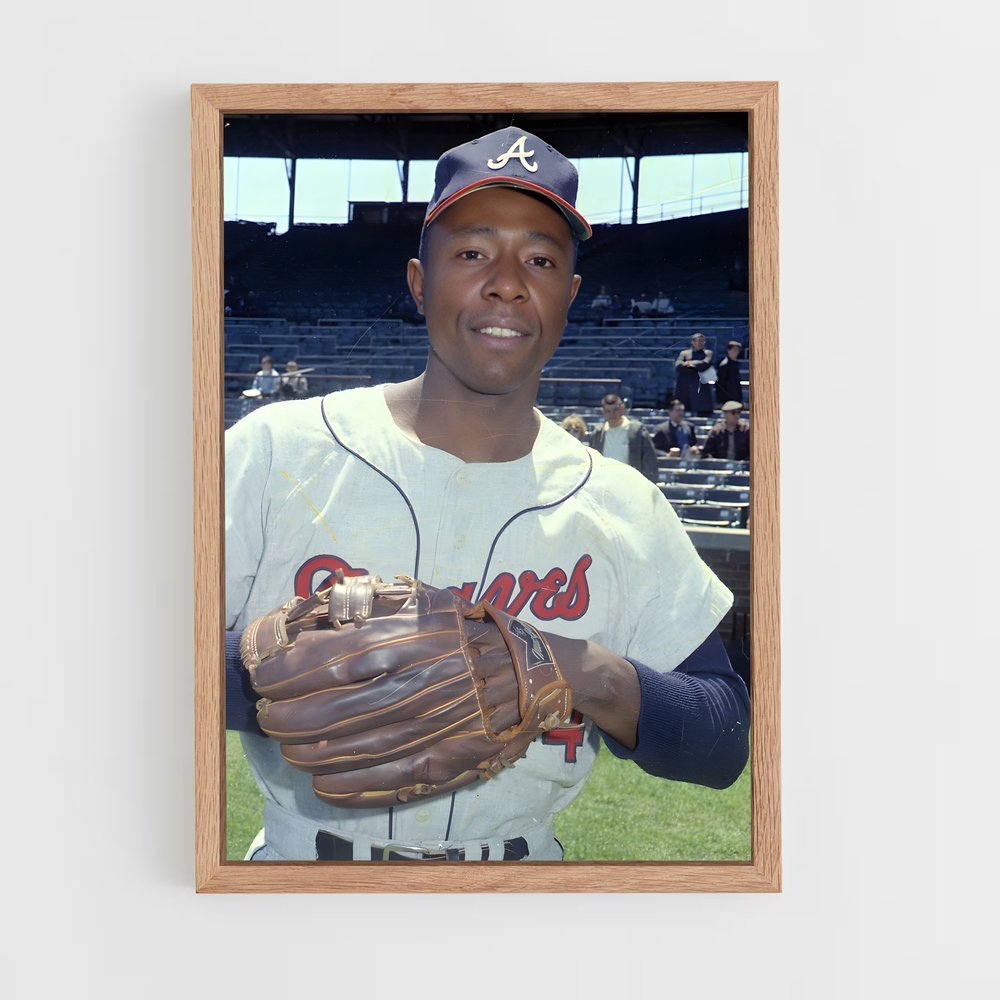 ap-hank aaron-6 cadre Bois clair