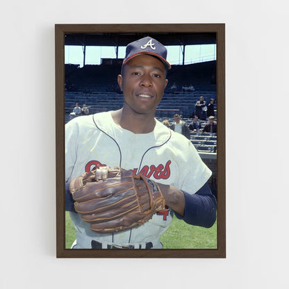 ap-hank aaron-6 cadre Bois foncé