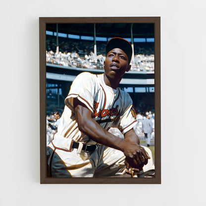 ap-hank aaron-7 cadre Bois foncé