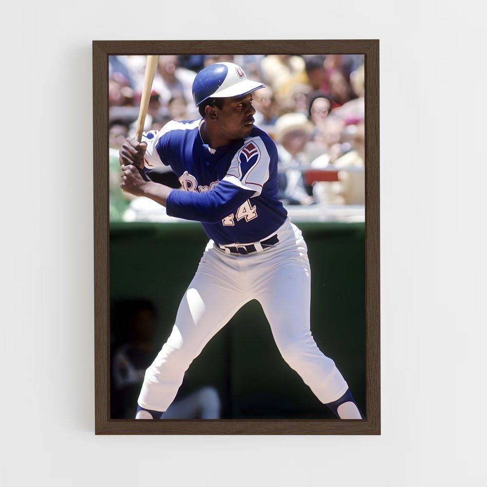 ap-hank aaron-8 cadre Bois foncé