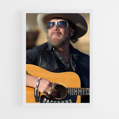 ap-hank williams jr-3 cadre Blanc