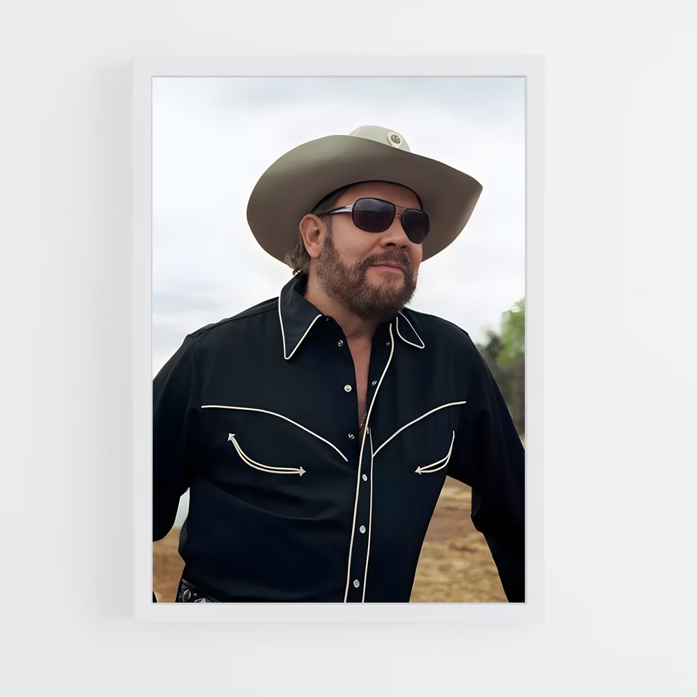ap-hank williams jr-4 cadre Blanc