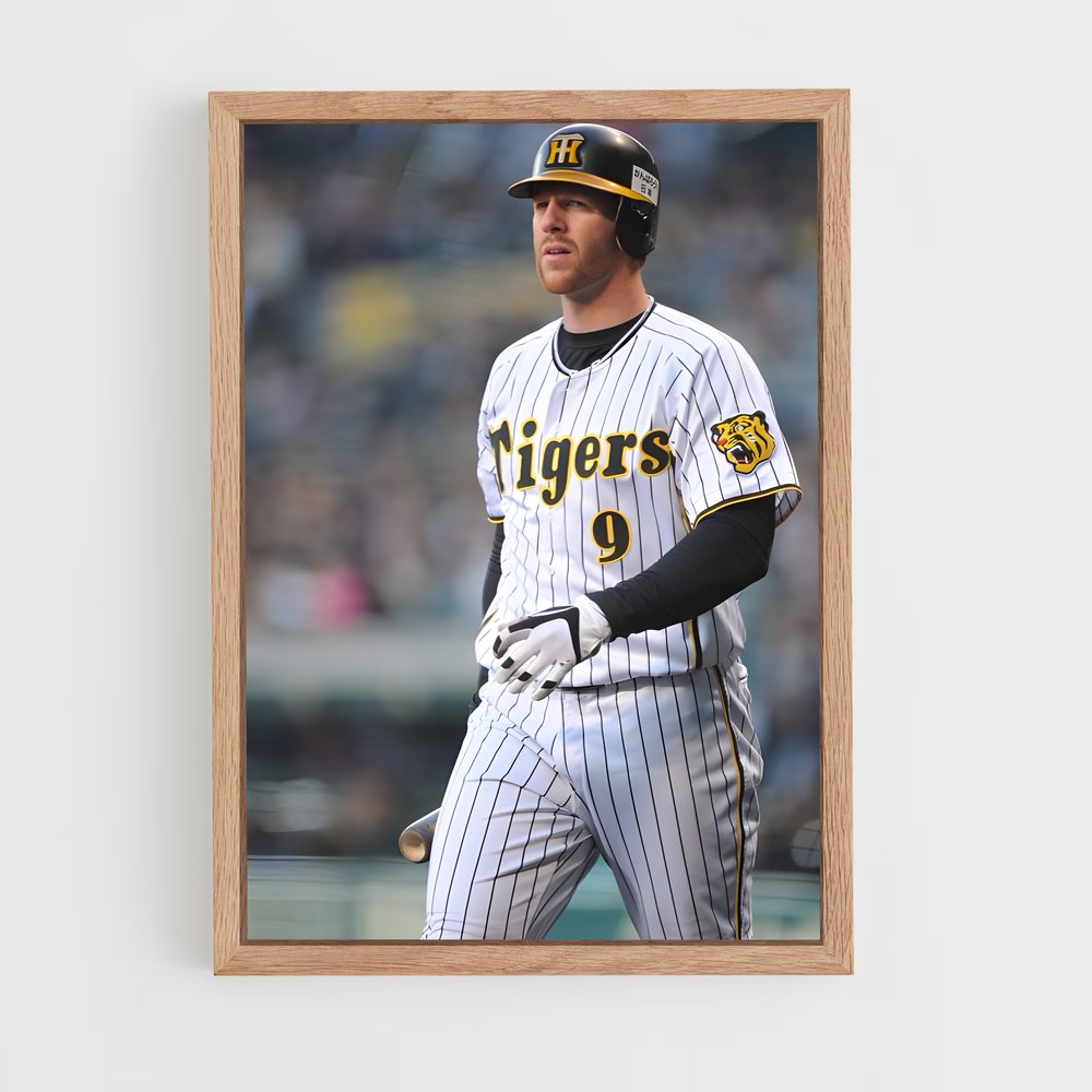 ap-hanshin tigers-1 cadre Bois clair