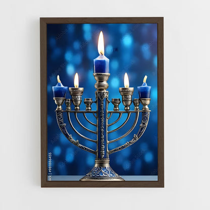 ap-hanukkah-3 cadre Bois foncé