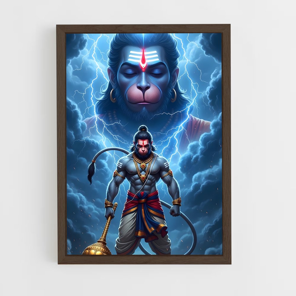 ap-hanuman-3 cadre Bois foncé