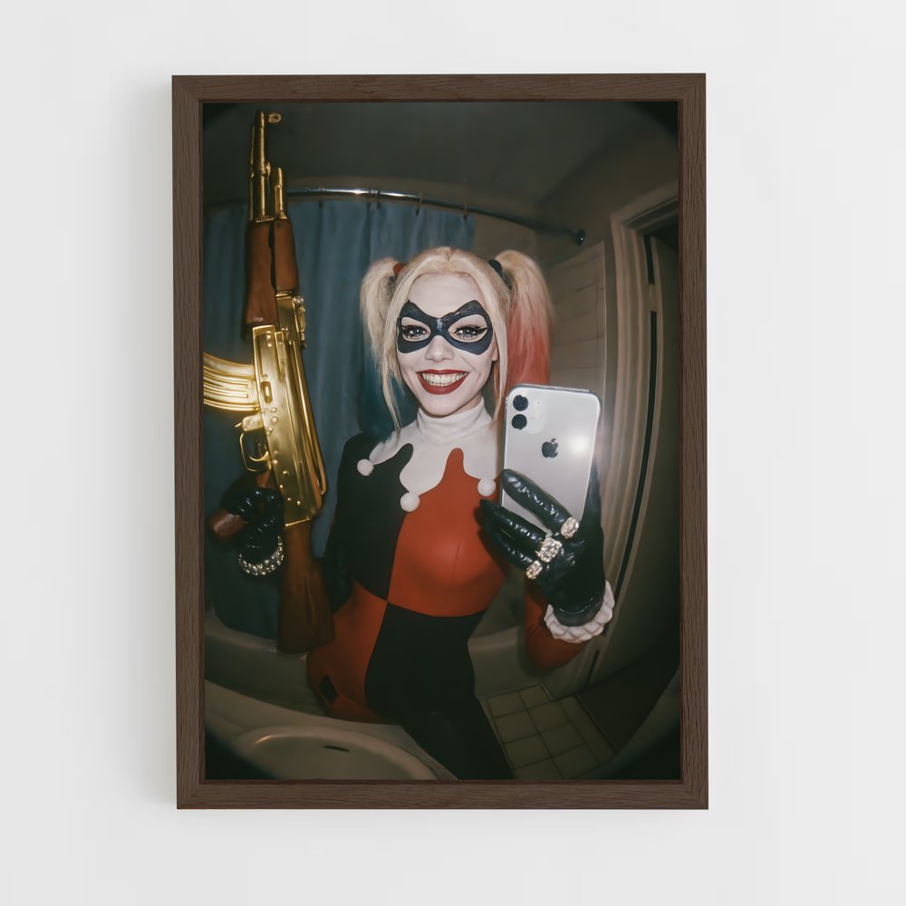 ap-harley quinn-10 cadre Bois foncé