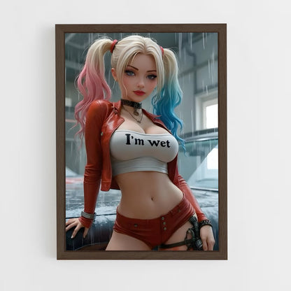 ap-harley quinn-8 cadre Bois foncé