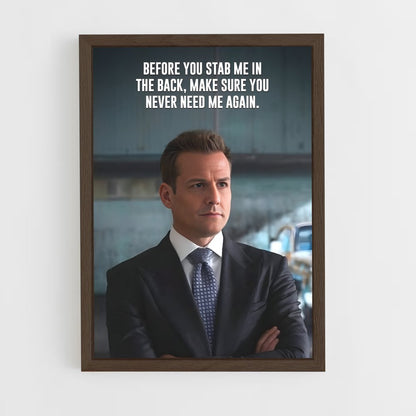 ap-harvey specter-6 cadre Bois foncé