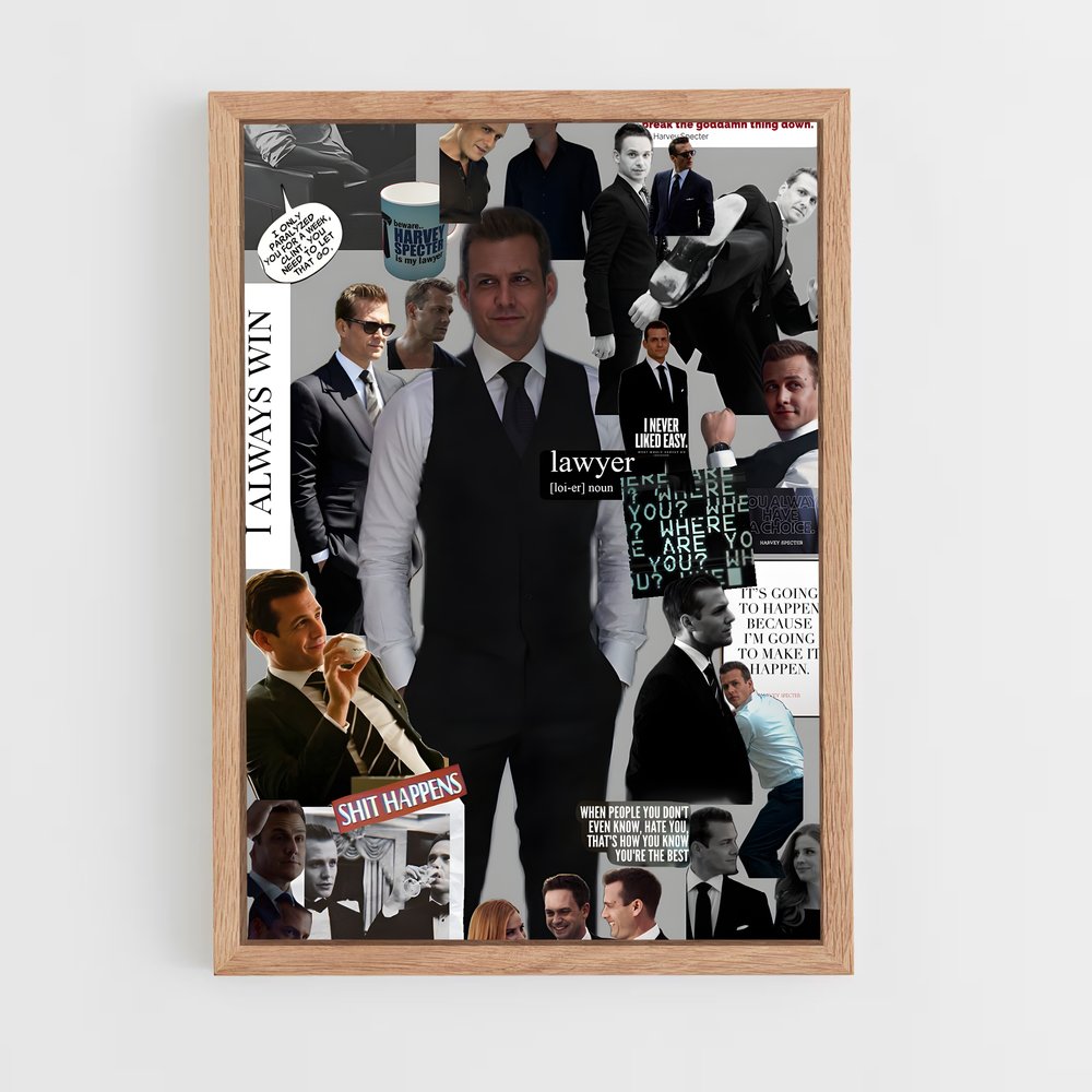 ap-harvey specter-9 cadre Bois clair
