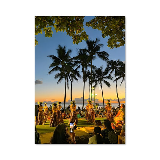 Poster Coucher de Soleil à Hawaii