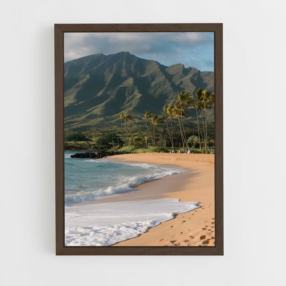 ap-hawaii beach-15 cadre Bois foncé