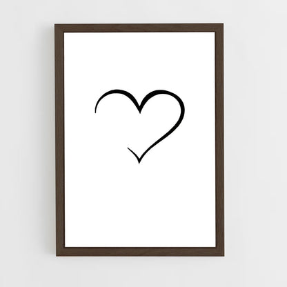 ap-heart symbol-3 cadre Bois foncé