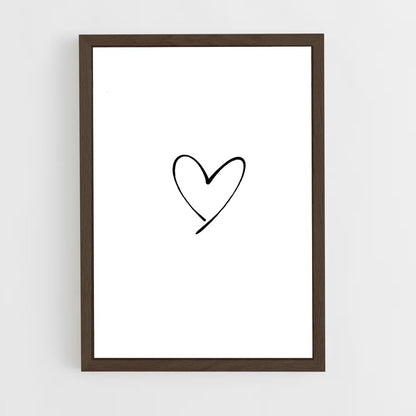 ap-heart symbol-4 cadre Bois foncé