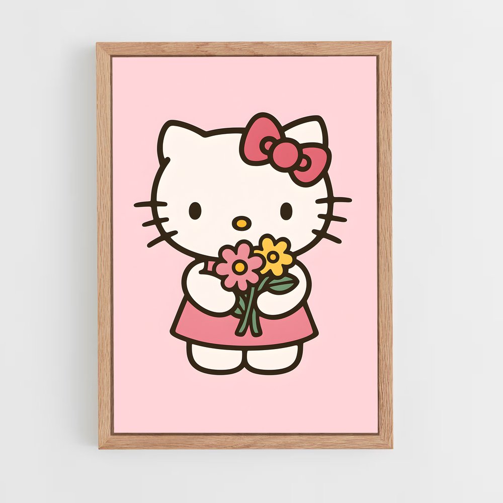ap-hello kitty-4 cadre Bois clair