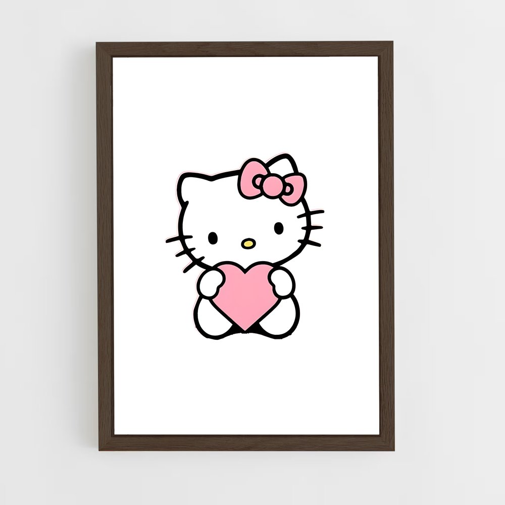 ap-hello kitty-5 cadre Bois foncé