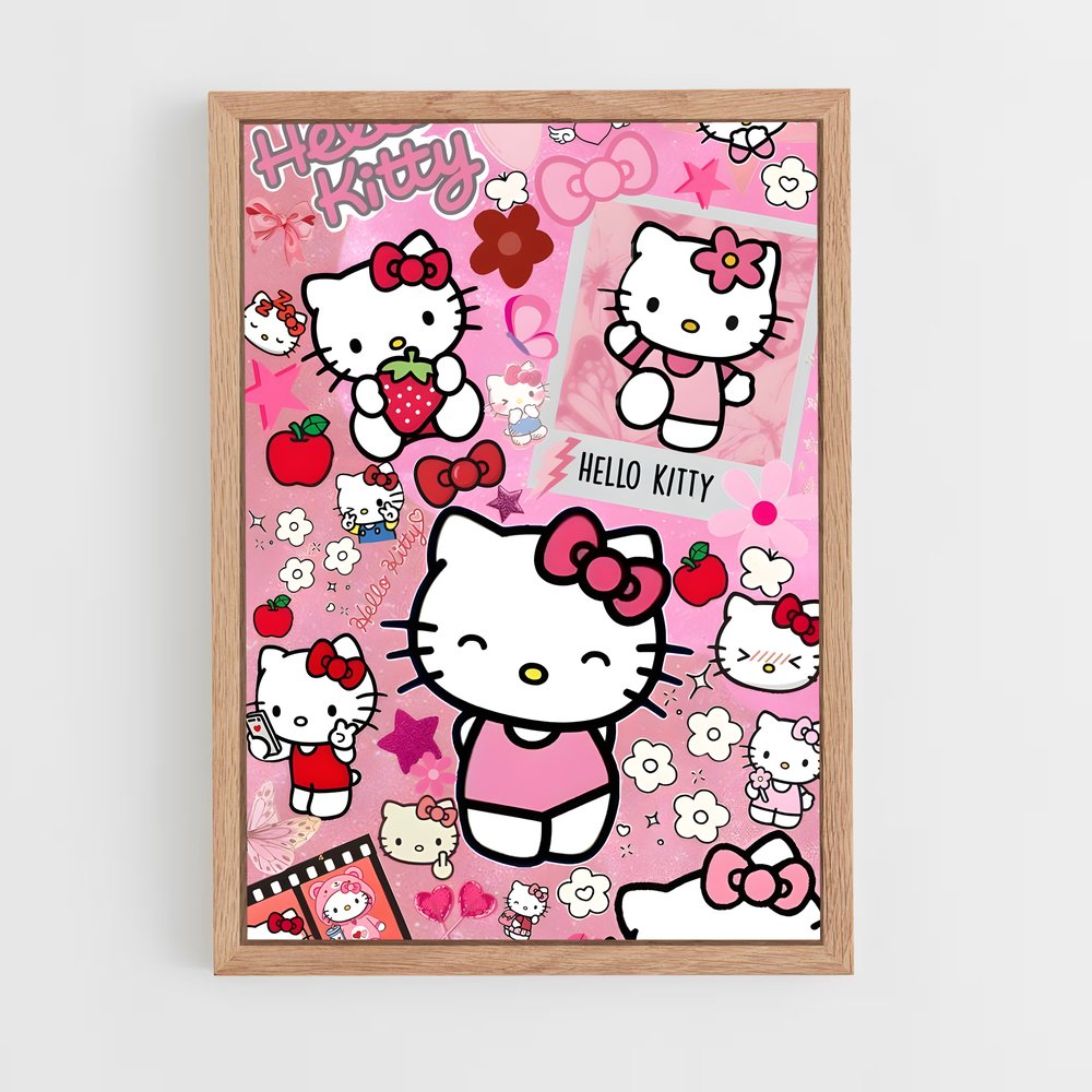 ap-hello kitty-7 cadre Bois clair