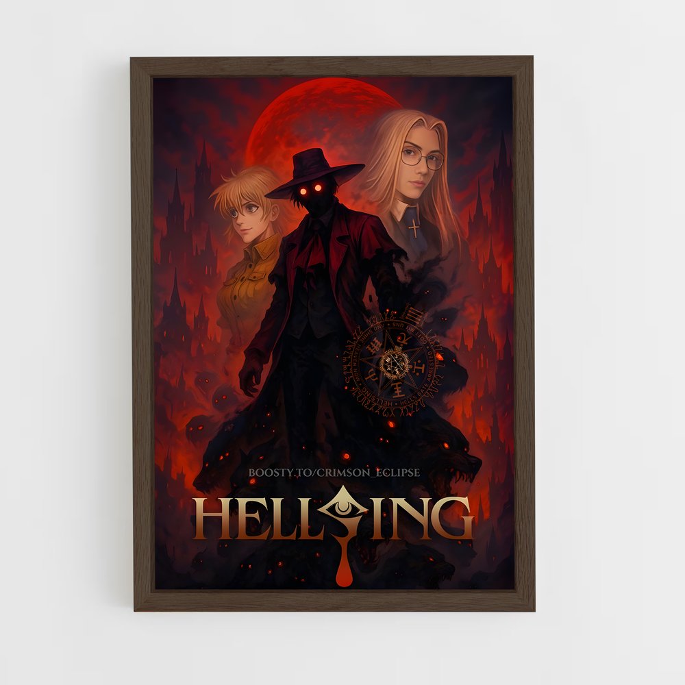 ap-hellsing-2 cadre Bois foncé