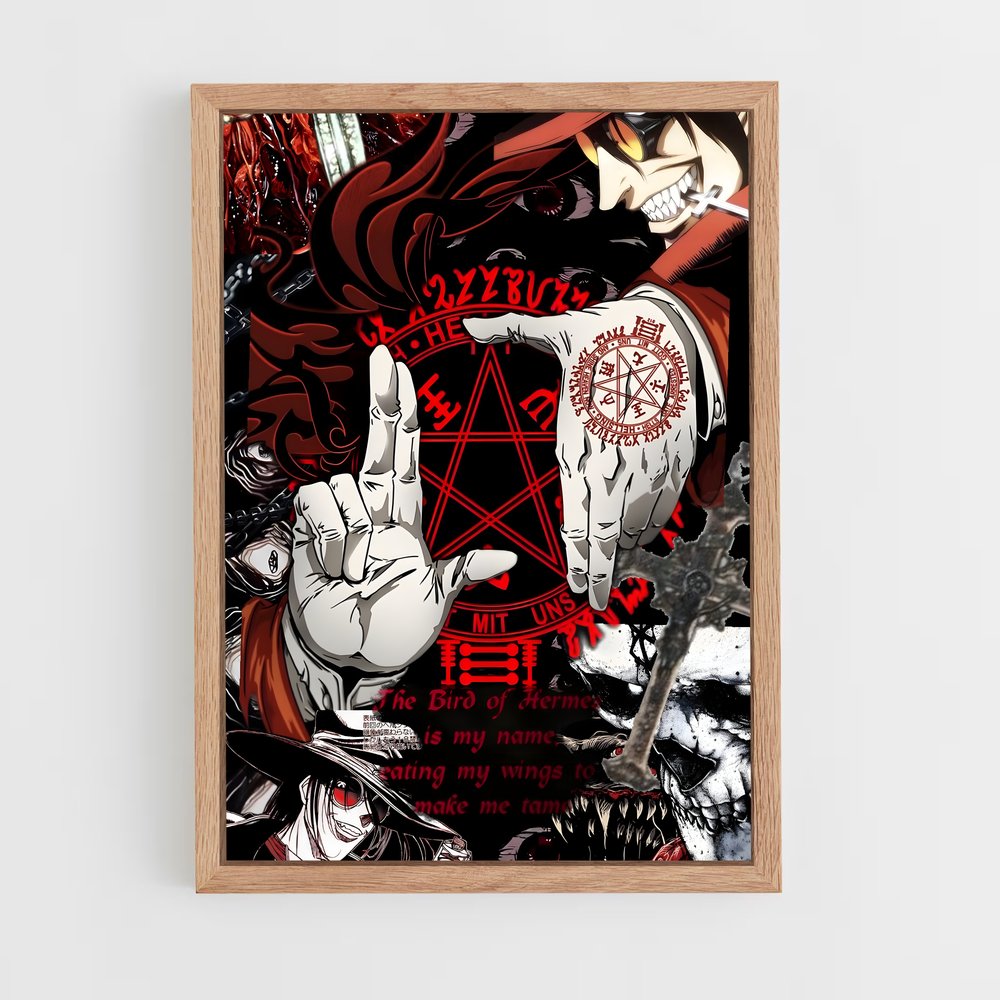 ap-hellsing-4 cadre Bois clair