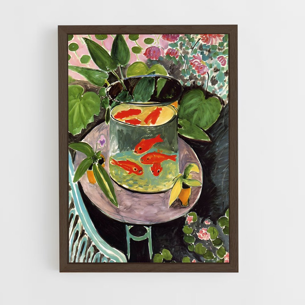 ap-henri matisse-1 cadre Bois foncé