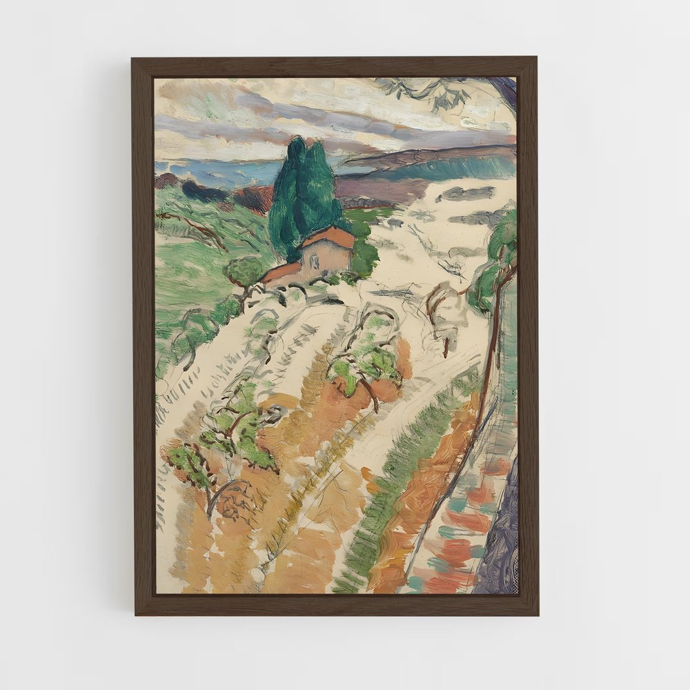 ap-henri matisse-5 cadre Bois foncé