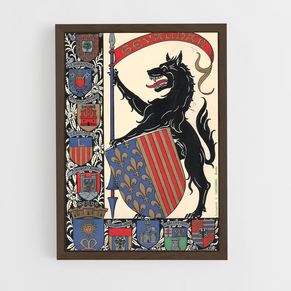 ap-heraldic patterns-1 cadre Bois foncé