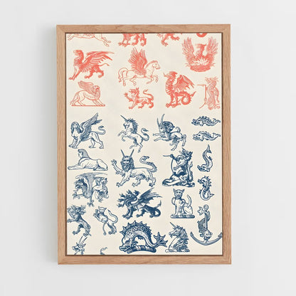 ap-heraldic patterns-2 cadre Bois clair