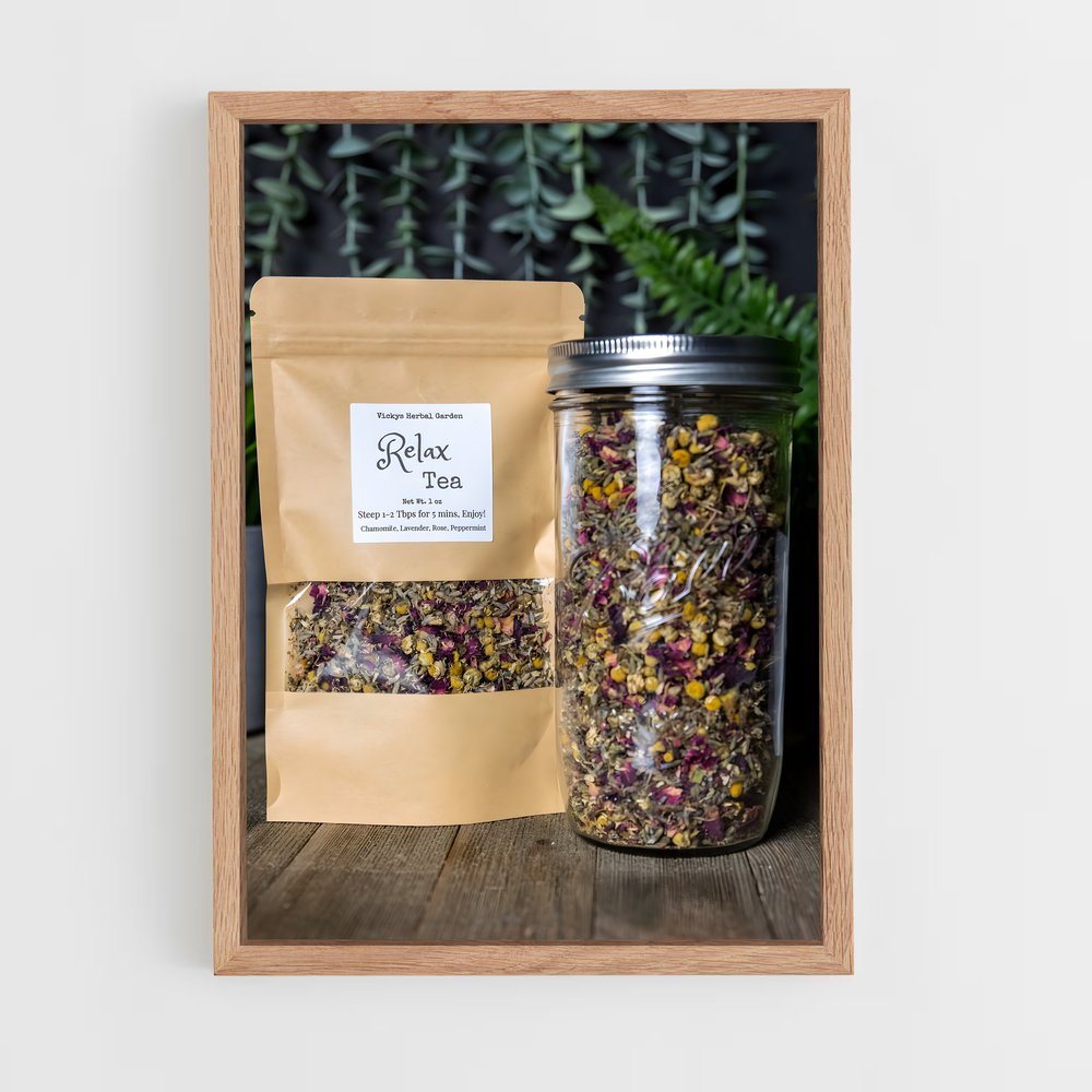ap-herbal tea-4 cadre Bois clair