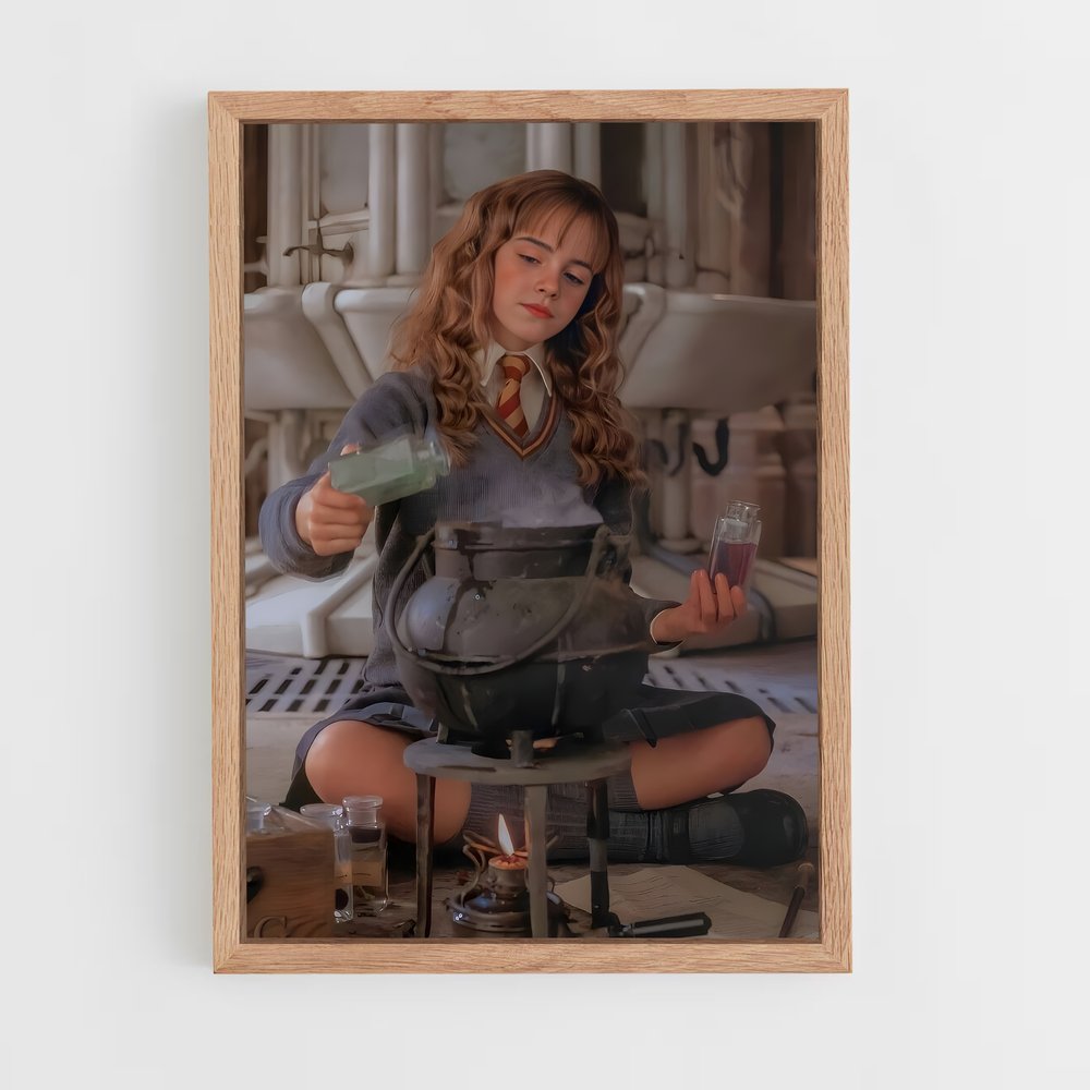 ap-hermione granger-4 cadre Bois clair