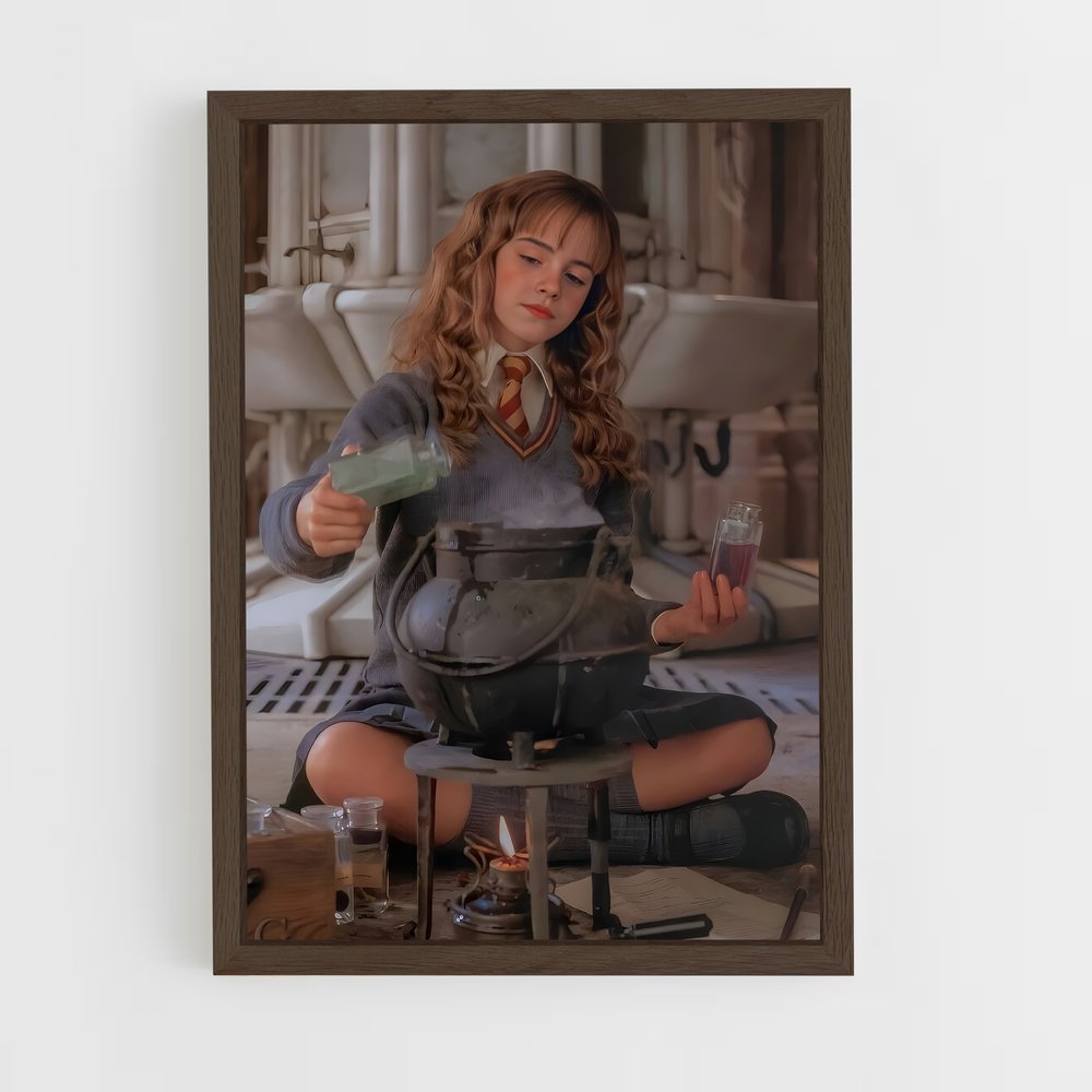 ap-hermione granger-4 cadre Bois foncé