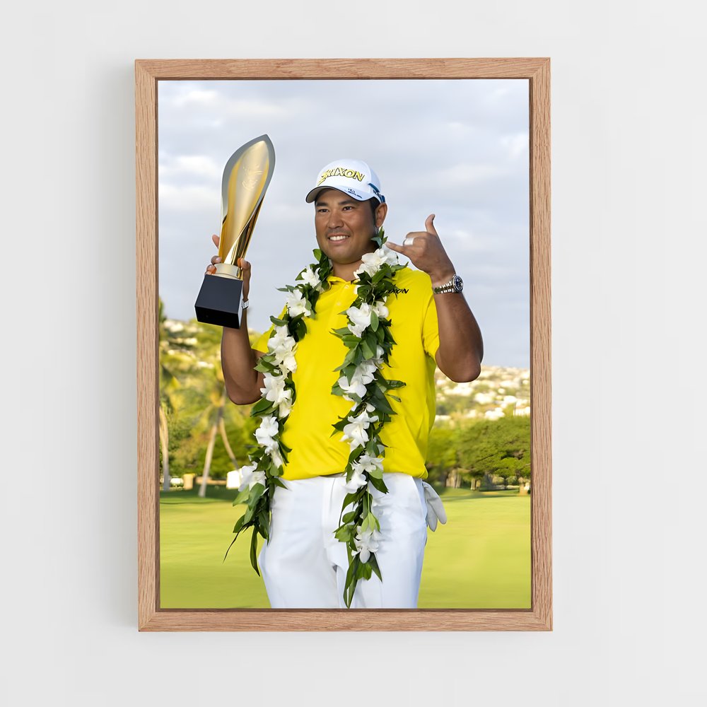 ap-hideki matsuyama-1 cadre Bois clair