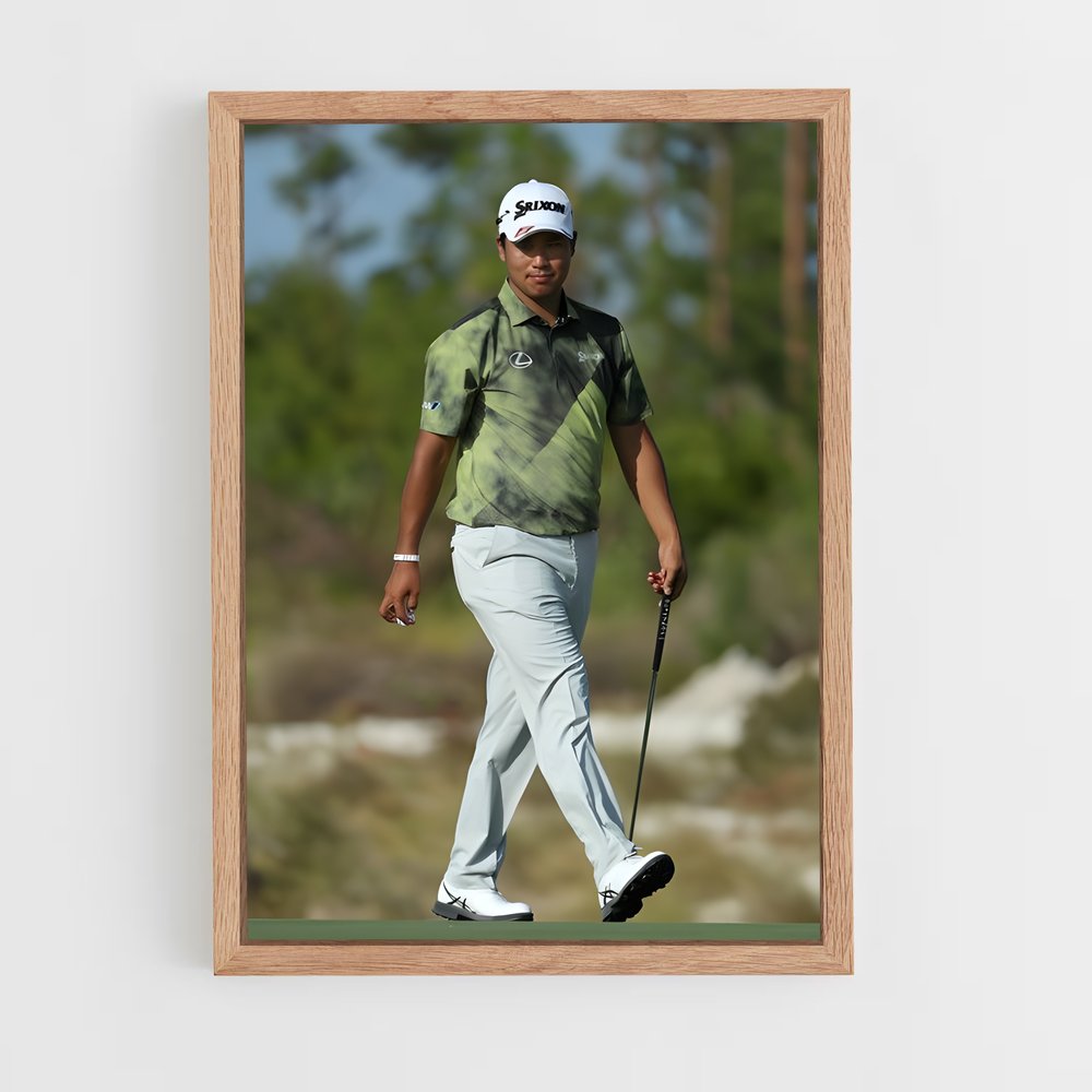 ap-hideki matsuyama-2 cadre Bois clair