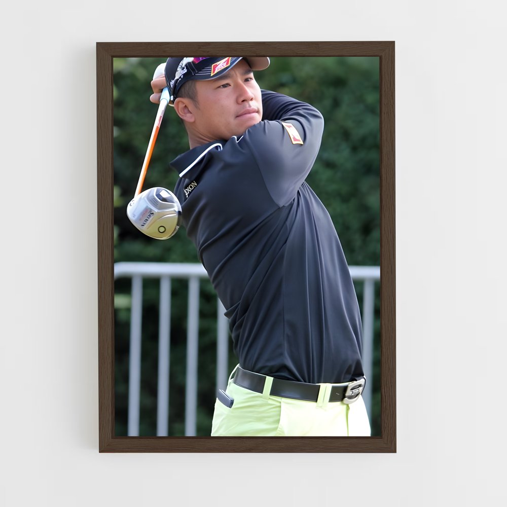 ap-hideki matsuyama-4 cadre Bois foncé