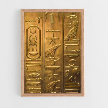 ap-hieroglyphs-1 cadre Bois clair